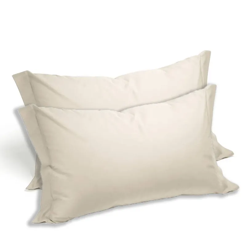 Coppia di federe in puro cotone tinta unita ISTAR beige