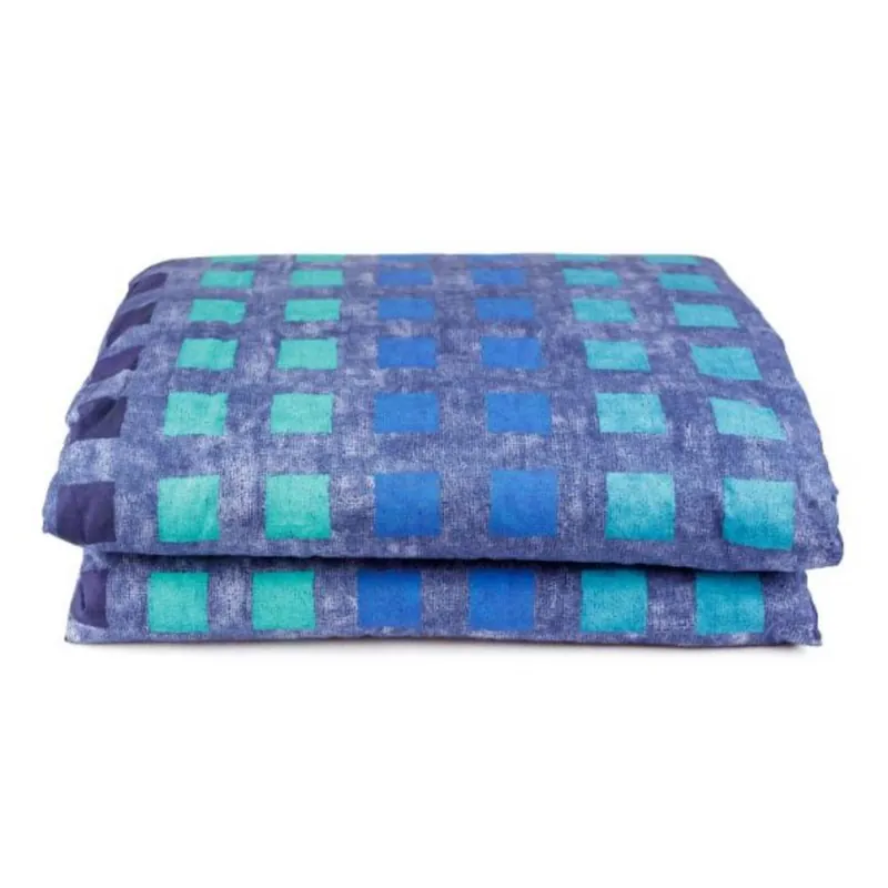 Plaid imbottito da divano CARRARA 130x180 cm Museum blu