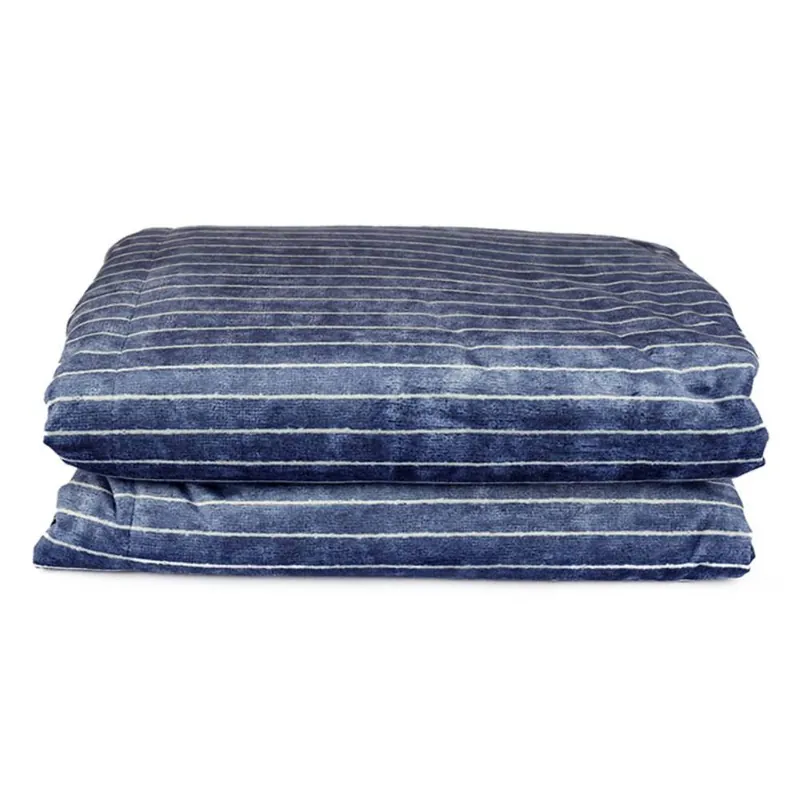 Plaid imbottito da divano CARRARA 130x180 cm Line blu