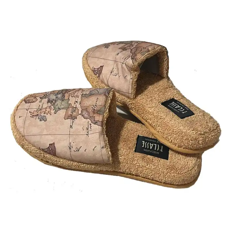Set pantofole Alviero Martini Geo Classic in spugna idea regalo