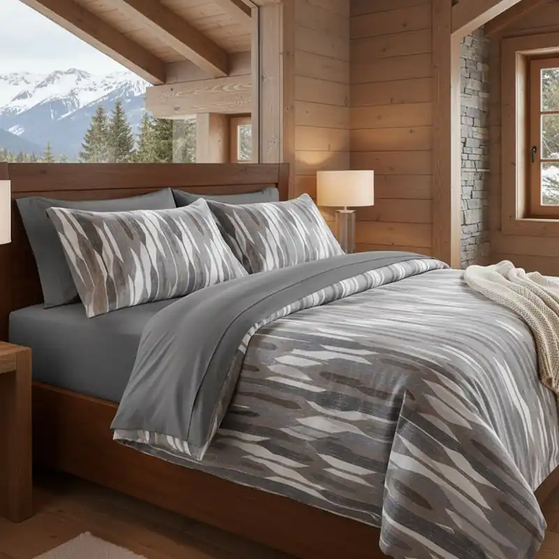 Lenzuola in flanella completo HAPPIDEA Smirne naturale