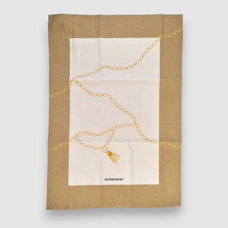 Strofinaccio Cucina BORBONESE canovaccio Bijoux nocciola 50x70