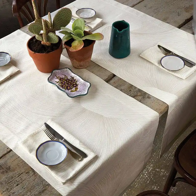 Runner in rasoda tavola 50x150 cm con 2 tovaglioli VALLESUSA Zante
