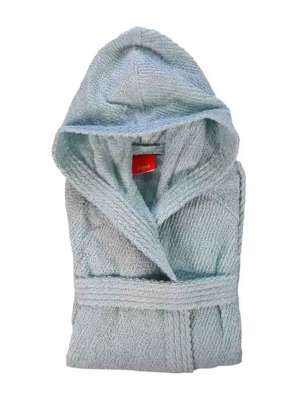 Accappatoio UNISEX in spugna jacquard GABEL Antigua acqua