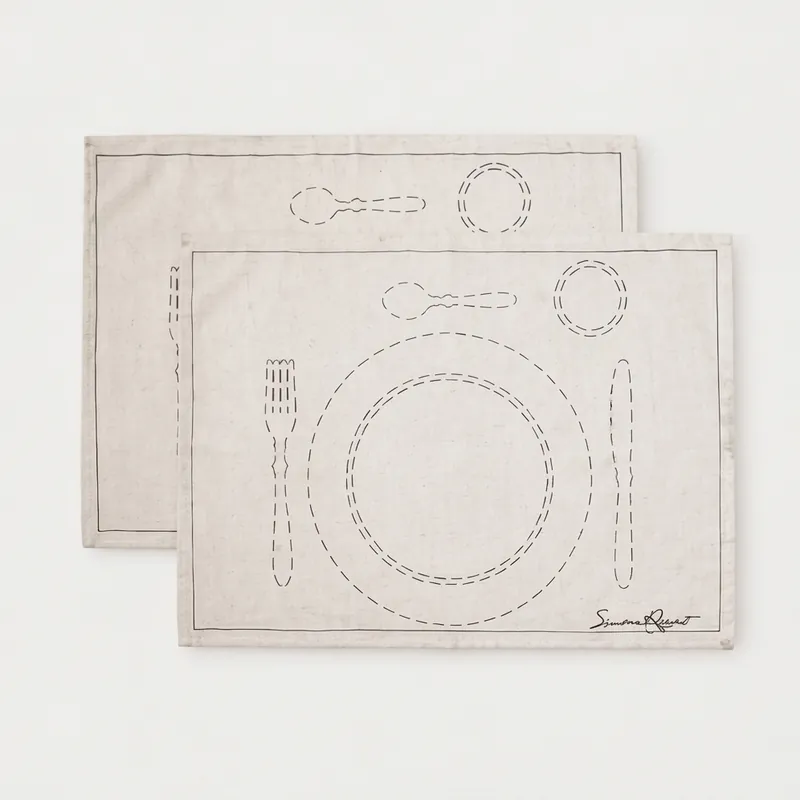Set 2 tovagliette da colazione 50x35 Simone Rugiati Dessert