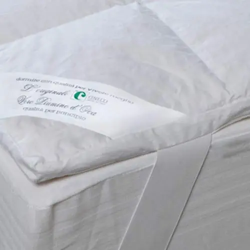 Coprimaterasso topper in piumino d'oca Carezza singolo 85x190 Cinelli