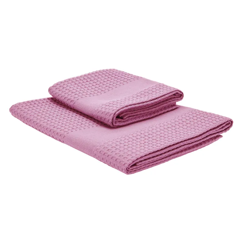 Set asciugamano+ospite in cotone nido d'ape BELLORA Thea