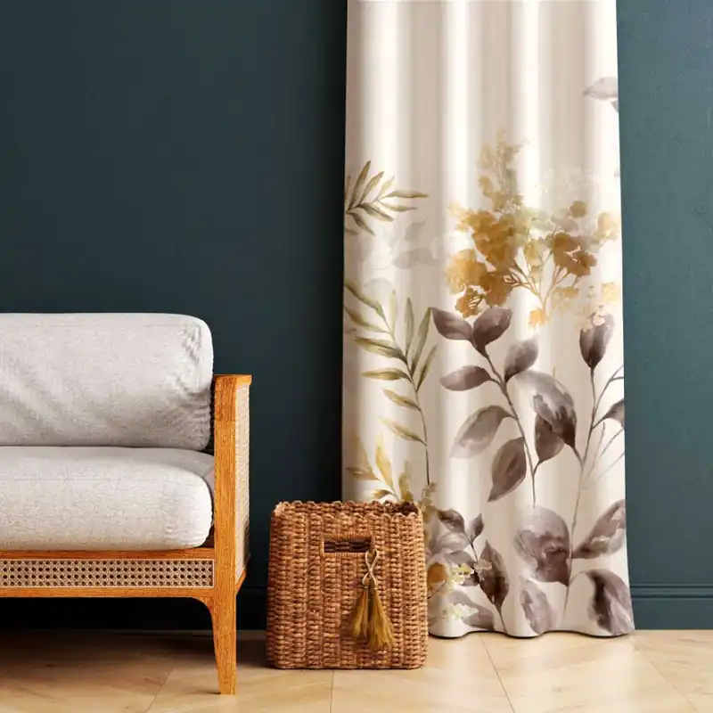 Tenda da bastone con anelle 140x290 cm no-stiro FENTY foliage