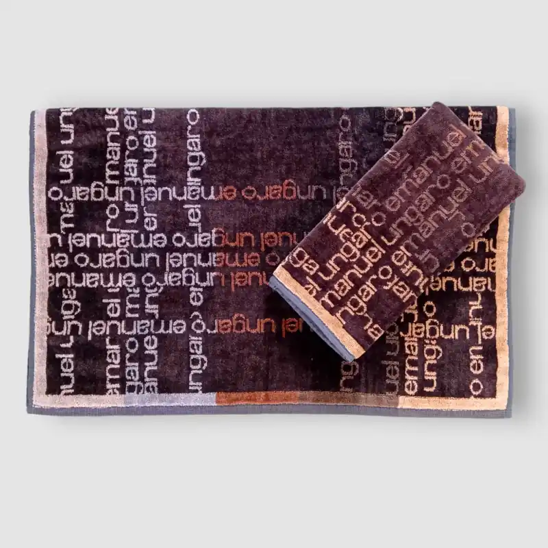 Set Asciugamano con Ospite in spugna Emanuel Ungaro brown