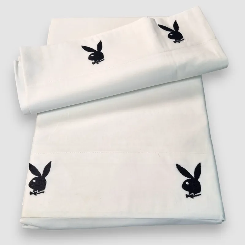 Lenzuola singole con federa PLAYBOY Embroidery ricamato