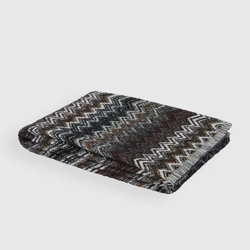 Plaid Missoni Home con frange 130x195 cm FOREST 160