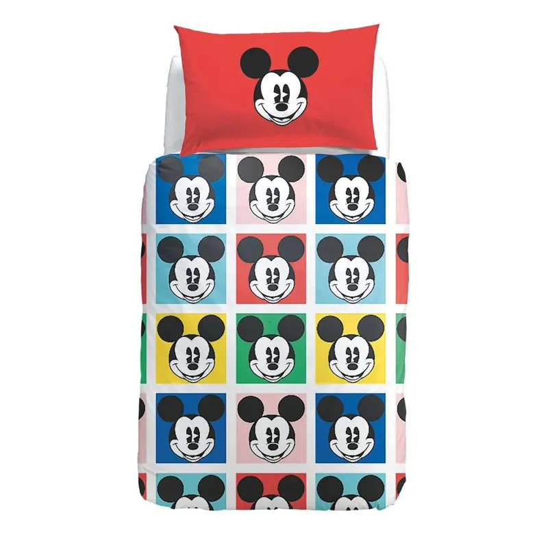 Copripiumino Singolo e federa Mickey Colors Caleffi
