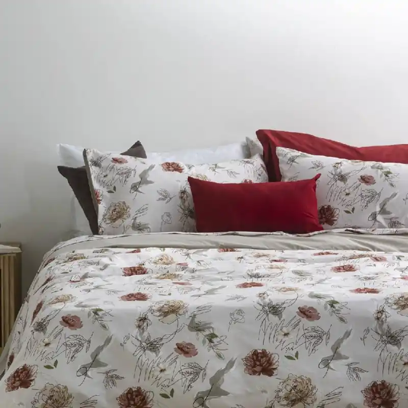 Trapunta Invernale piumone matrimoniale Les Uniques floreale beige