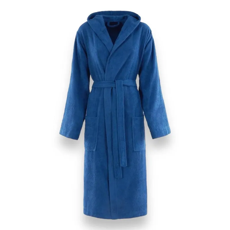 Accappatoio Salvaspazio in Microspugna Zucchi JOURNEY Bluette con Cappuccio