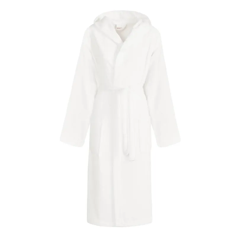 Accappatoio in micro spugna Zucchi JOURNEY bianco con cappuccio