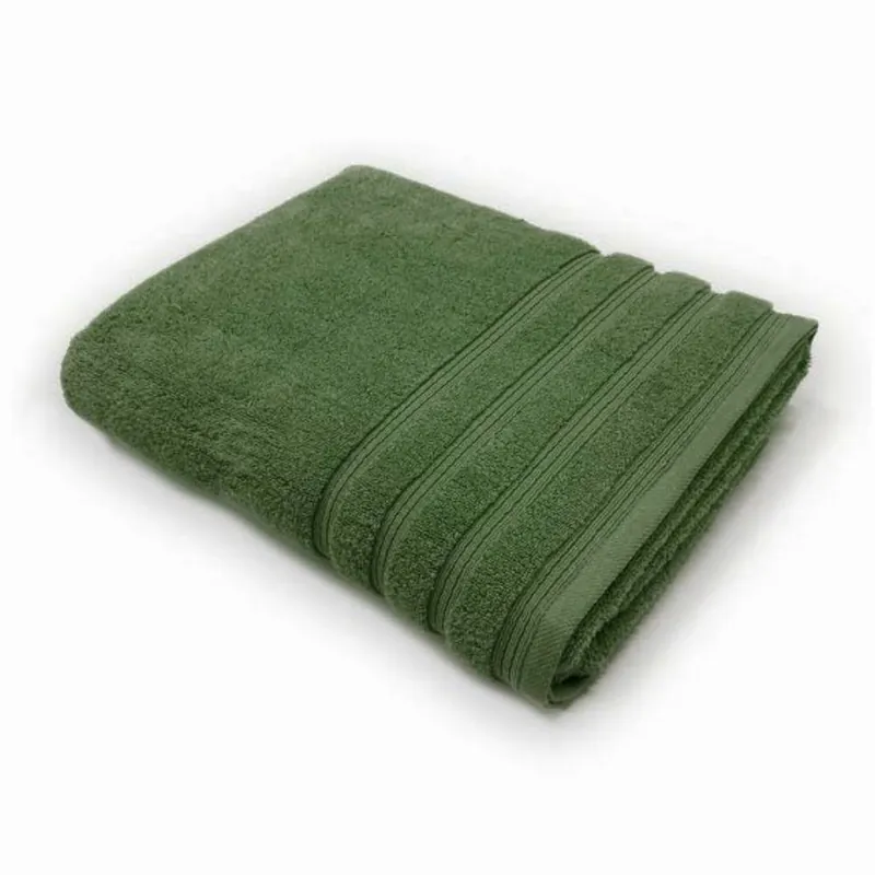 Telo da bagno e doccia 90x170 in spugna 650 gr tinta unita verde