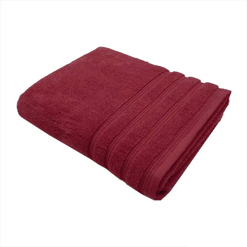 Telo da bagno e doccia 90x170 in spugna 650 gr tinta unita bordeaux
