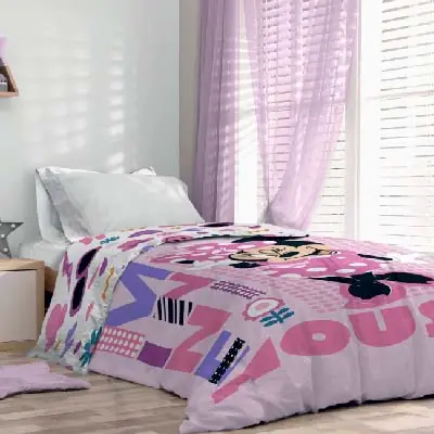 Trapunta invernale piumone singolo Disney Minnie Mouse rosa