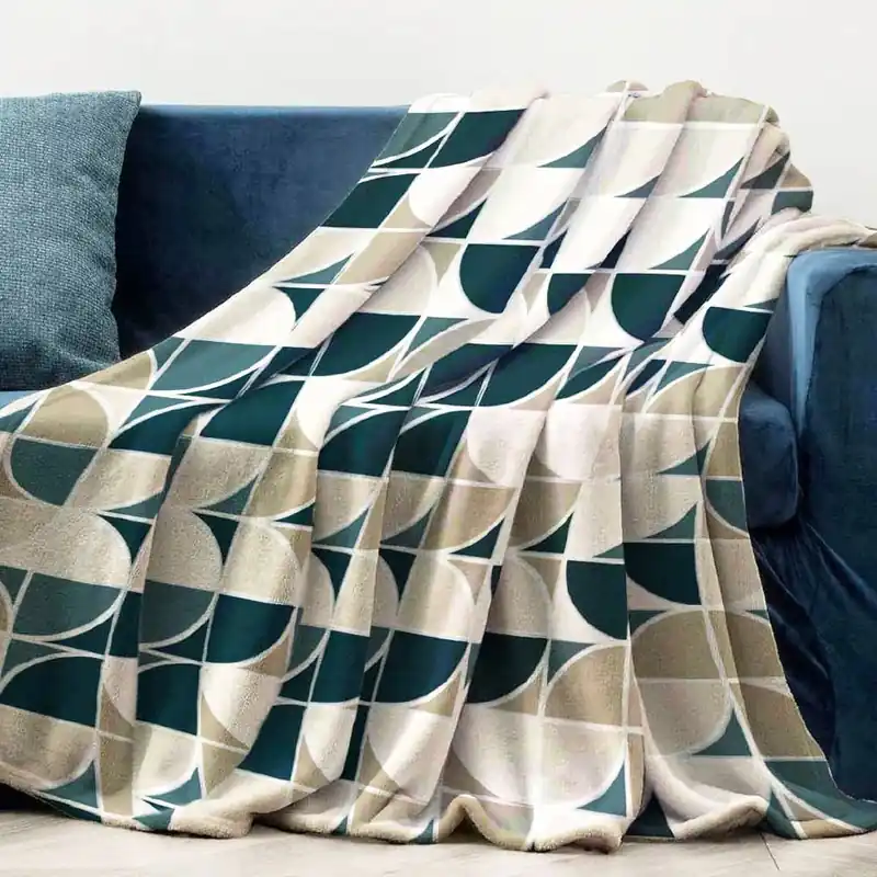 Plaid in micropile soffice coperta divano letto blu