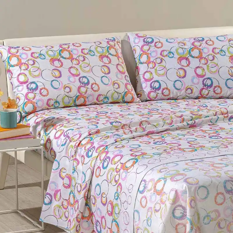 Lenzuola Caleffi completo matrimoniale in Cotone Graphics