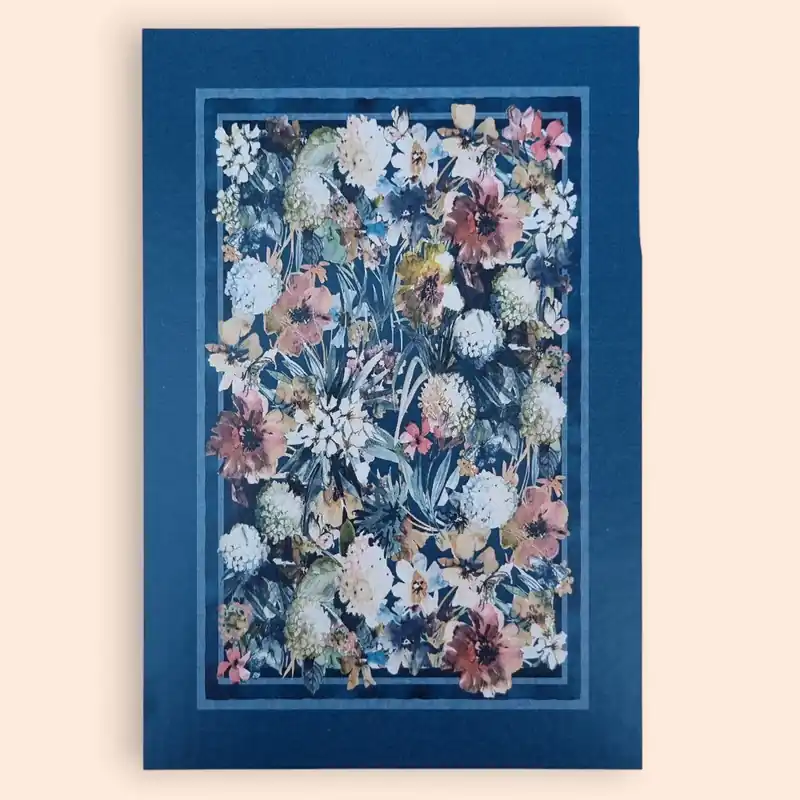 Plaid imbottito da divano GABEL 130x170 cm Profumo blu