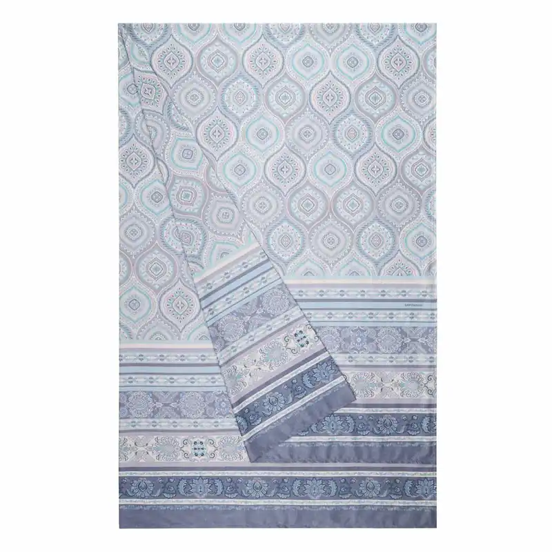Bassetti Granfoulard Hanbury C1 - Eleganza Damascata Grigio e Blu Quarzo
