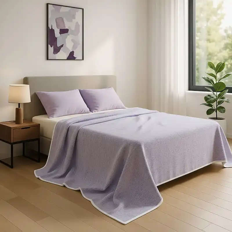Coperta invernale Lana e Mohair 400 Lilla Matrimoniale 250x220 cm