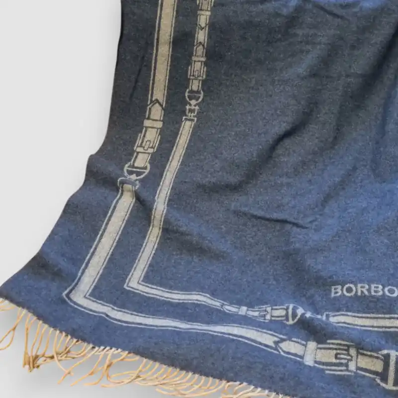 Plaid in lana Borbonese 130x180 cm BELT jeans morbido e caldo