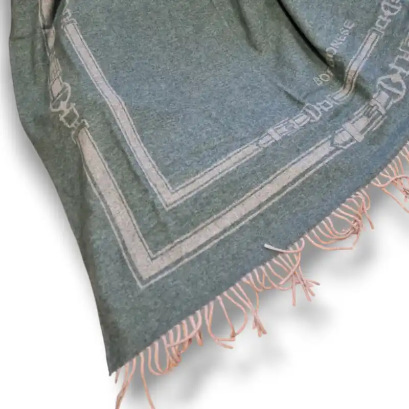 Plaid da divano Borbonese 130x180 cm BELT verde morbido e caldo