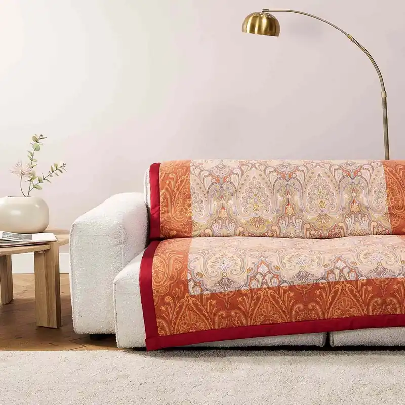 Plaid Bassetti Isolabella R1 - Eleganza Italiana nei Toni del Rosso