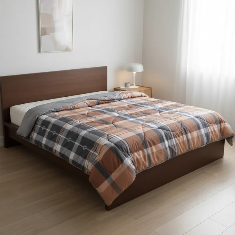Trapunta invernale in cotone matrimoniale Jasper scozzese tartan