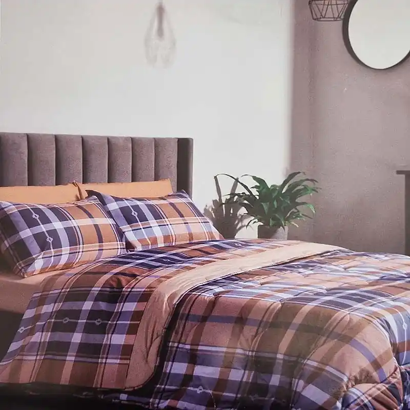Lenzuola in cotone completo matrimoniale Jasper scozzese tartan