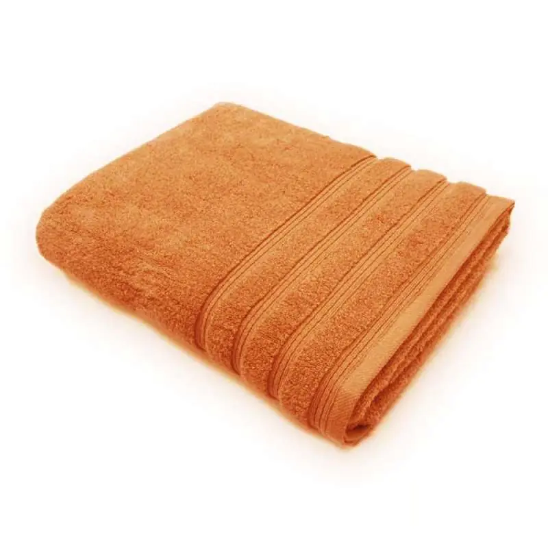 Telo da bagno e doccia 90x170 in spugna 650 gr arancione tinta unita