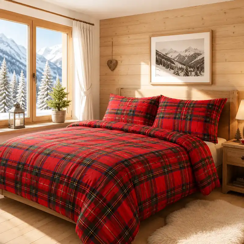 Completo lenzuola invernale 2 piazze caldo cotone BossiCasa KING 1376