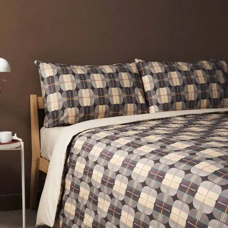 Bassetti completo copripiumino in cotone Globes G1 beige