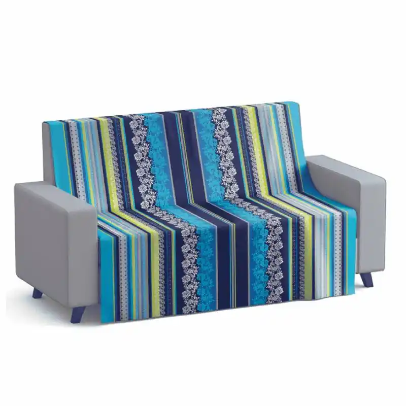 Telo Arredo Foulard Copritutto Copridivano Agraba bluette