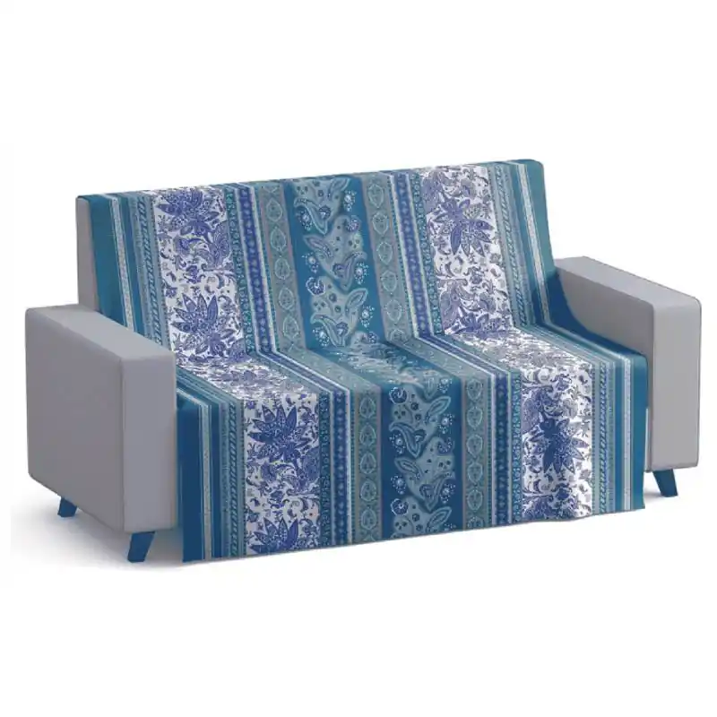 Telo Arredo Foulard Copritutto Copridivano Mumbai orientale blu
