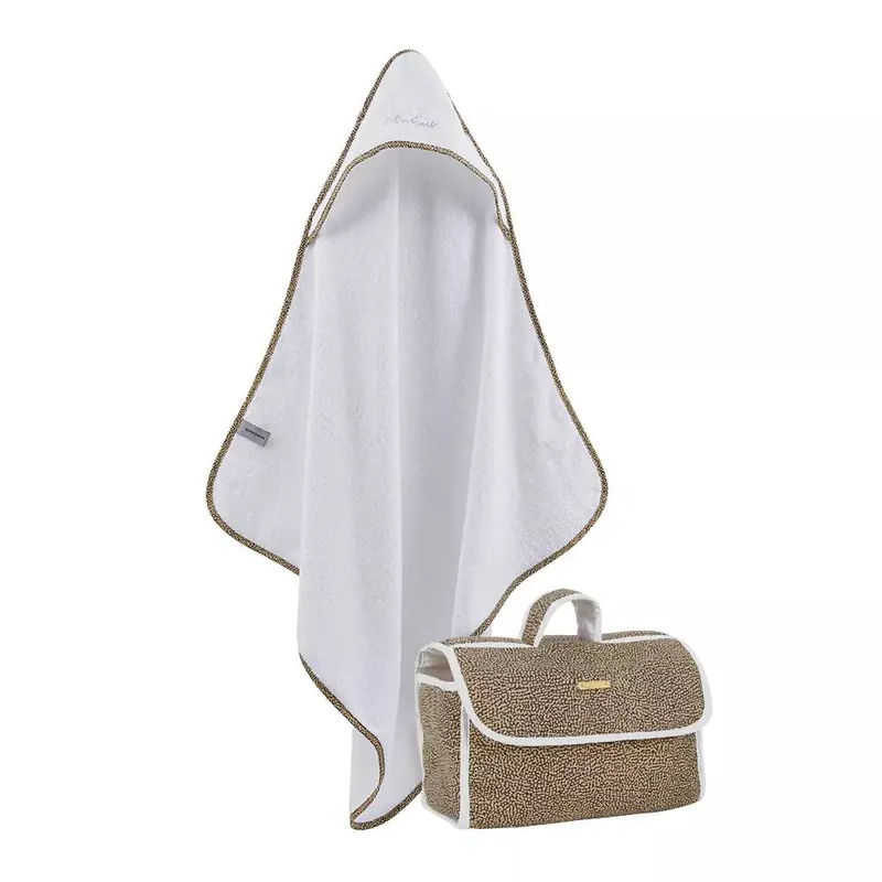 Triangolo neonato in spugna + Beauty Borbonese KIDS Splendido marrone