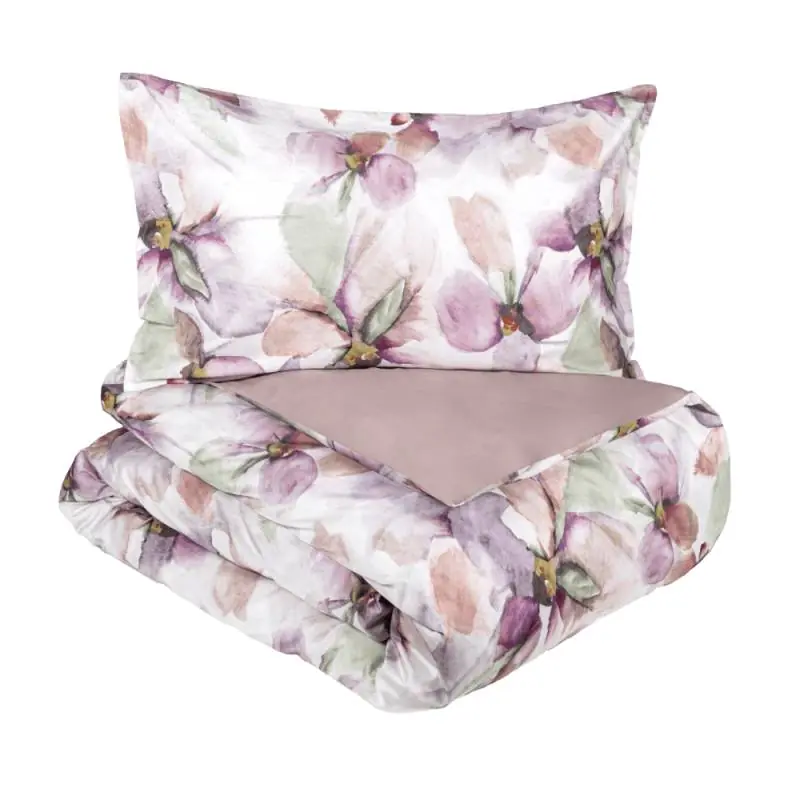 FAZZINI | Parure copripiumino Matrimoniale Percalle TRASPARENZE rosa