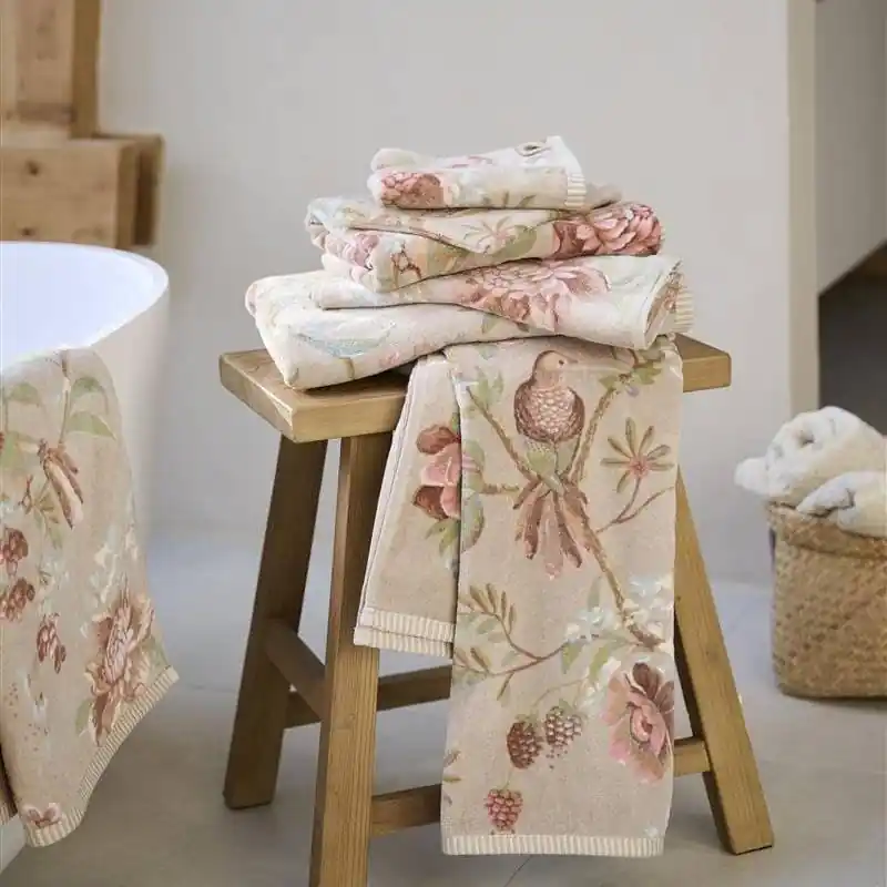 Set 1+1 asciugamano e ospite PIP STUDIO Secret Garden beige