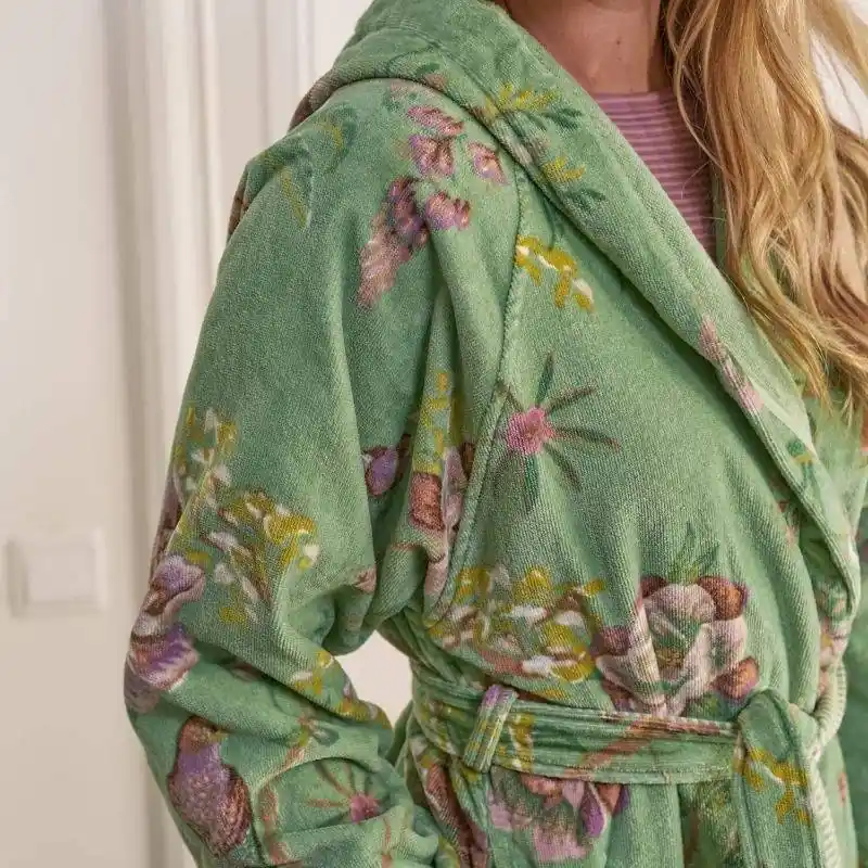 Accappatoio donna spugna PIP STUDIO Secret Garden verde