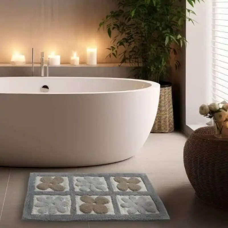 CARRARA Tappeto bagno in cotone 1500 gr Marrakech grigio