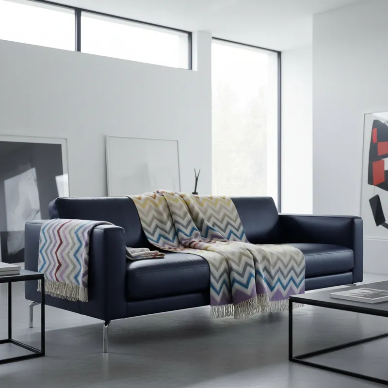 Plaid Missoni Home con frange 130x190 cm WATAMU 100 chevron