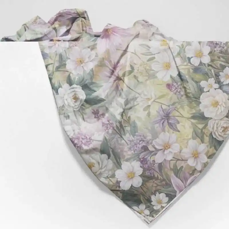 Tenda Copritutto Telo arredo HELEN Foulard stiro facile floreale rosa