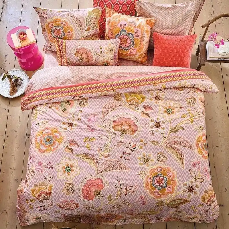 Lenzuola-copriletto completo Matrimoniale PIP STUDIO Hakuna rosa