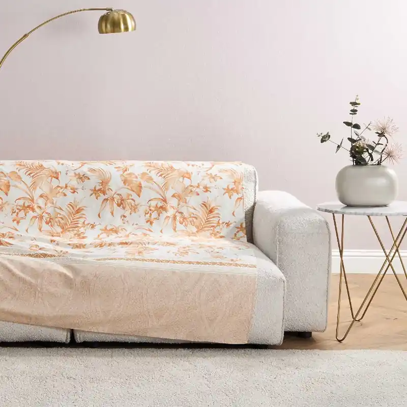 Telo Arredo Bassetti Granfoulard Ibiscus Tattoo 41 270x270 cm - Crema Albicocca