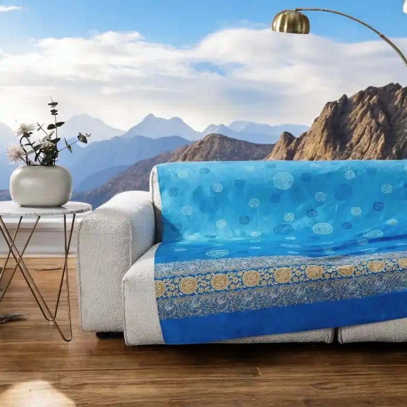 Telo Arredo Bassetti Granfoulard Pallavicino C1 Blu - Misura 350x270 cm