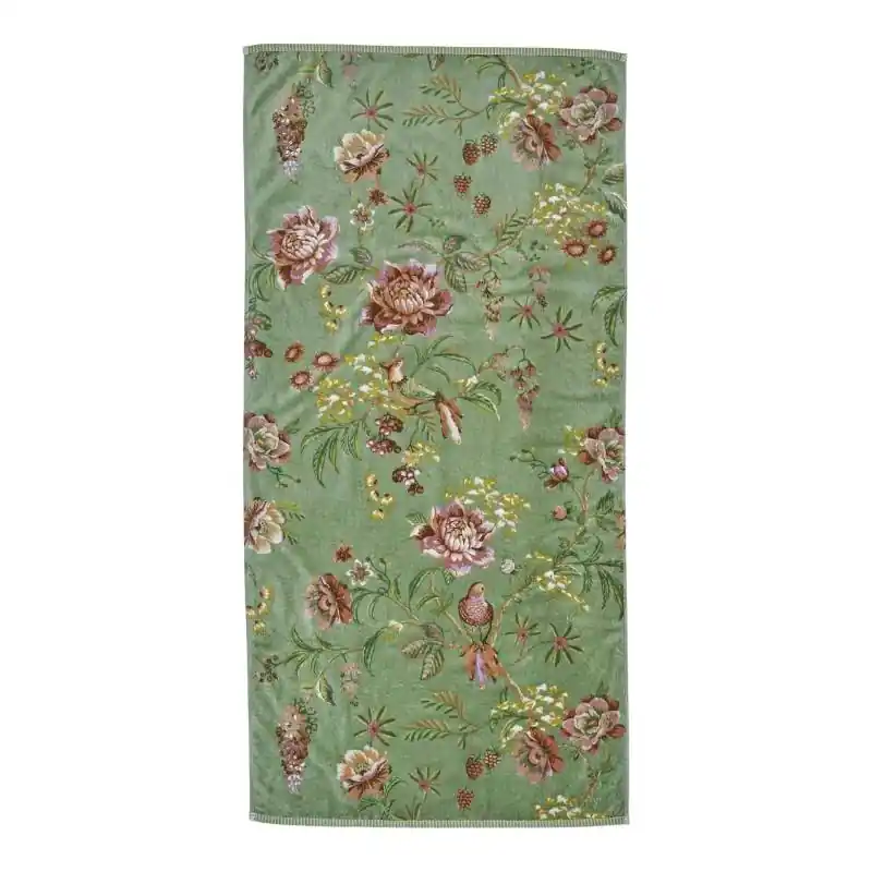 Telo bagno doccia 70x140 in spugna PIP STUDIO Secret Garden verde
