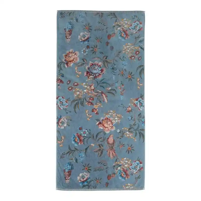 Telo bagno doccia 70x140 in spugna PIP STUDIO Secret Garden blu