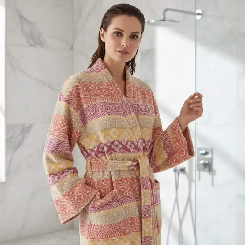 Bassetti Accappatoio sciallato donna in spugna Granfoulard HANAMI 41